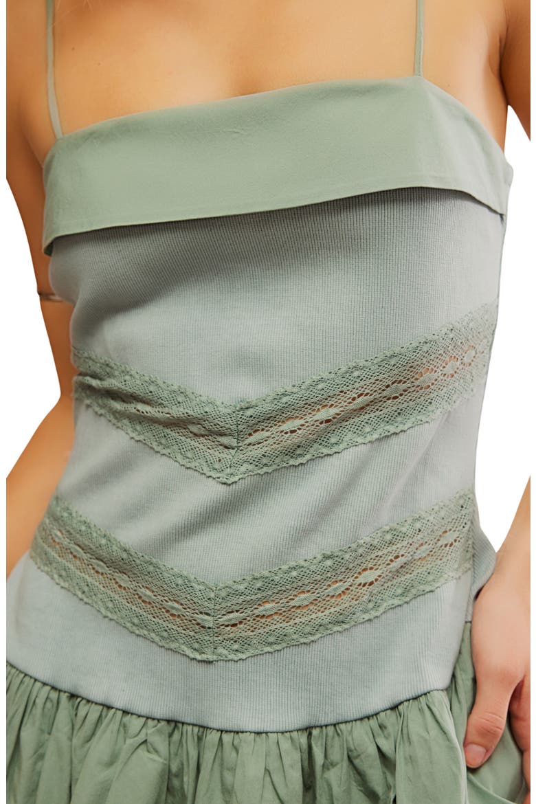 Bliss Stretch Cotton Minidress, Alternate, color, LILY PAD