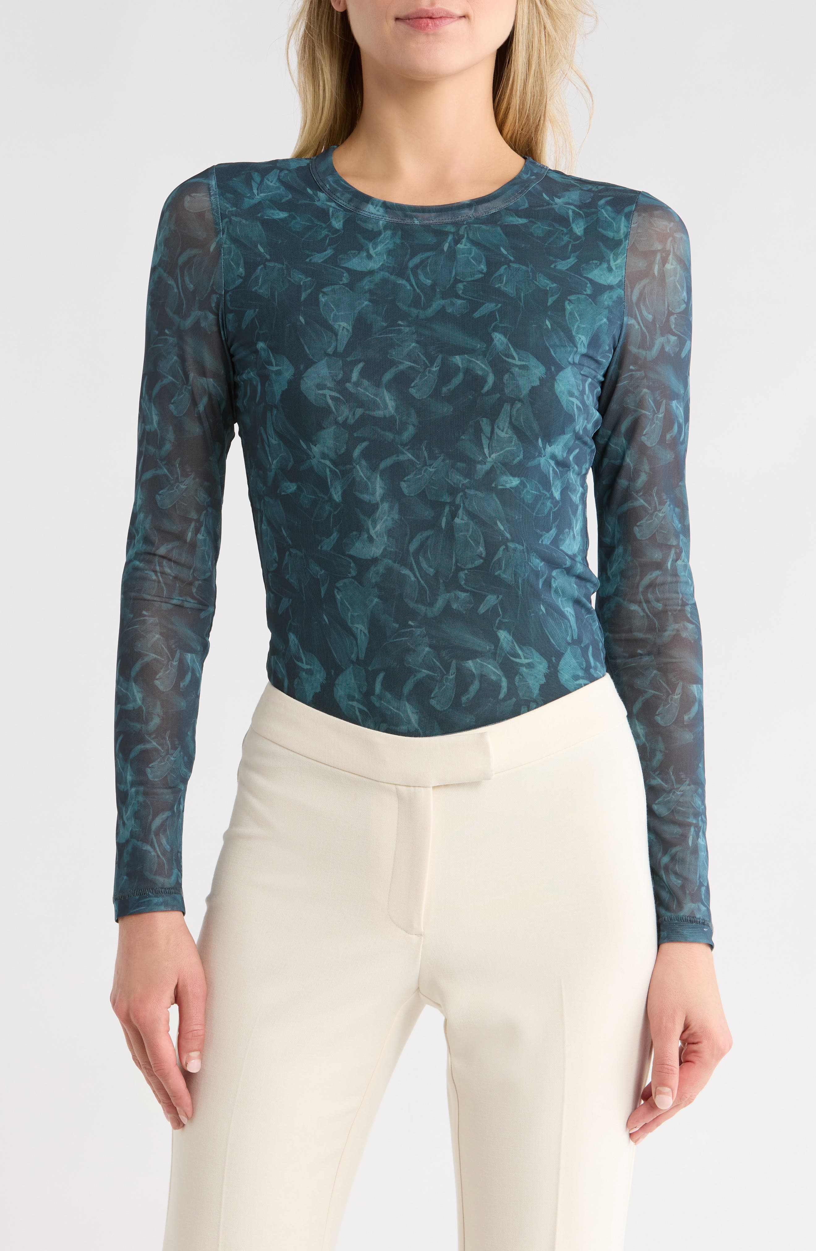 rag & bone Aliyah Long Sleeve Mesh Top