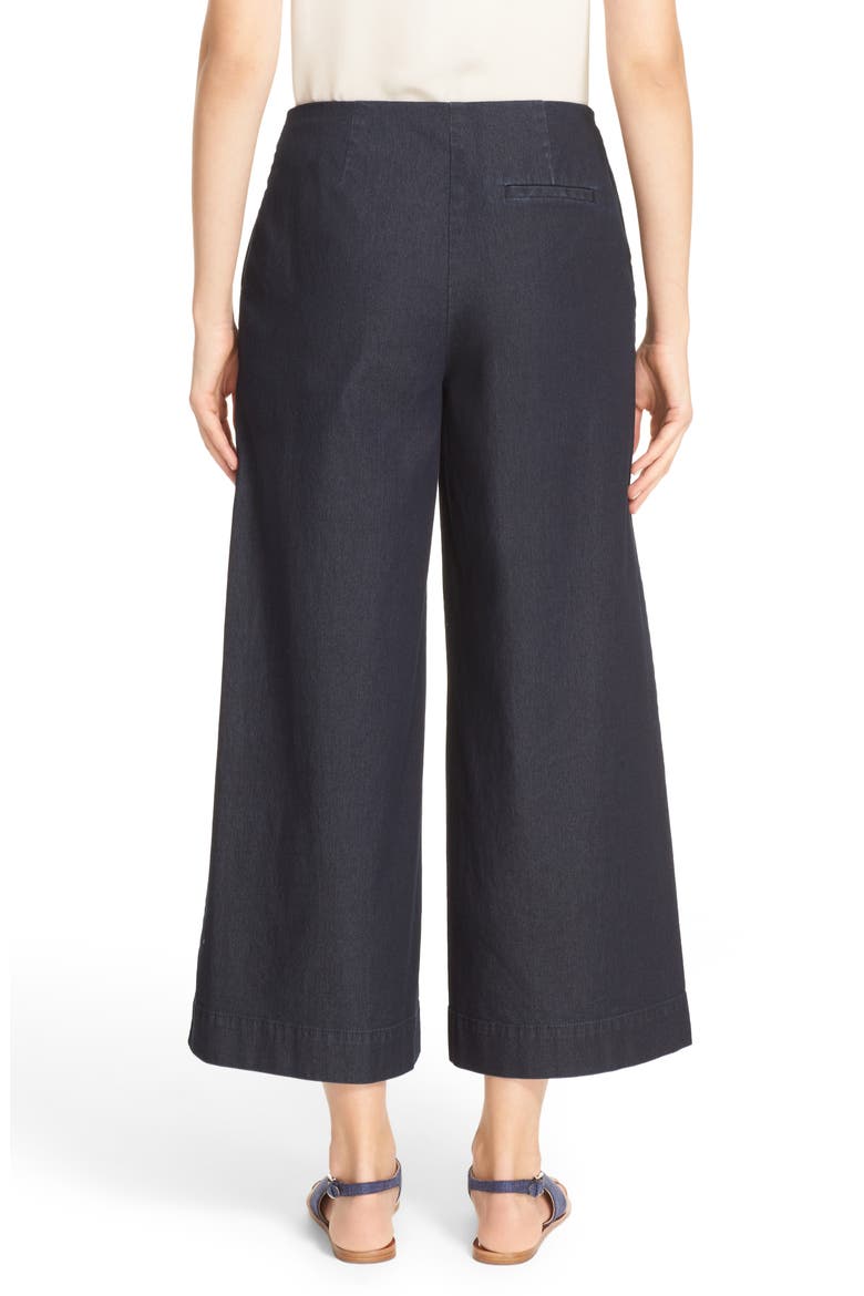 Morton Denim Culottes, Alternate, color, INDIGO