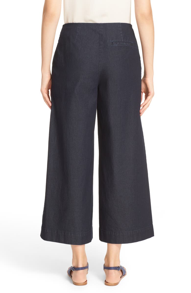 Lafayette 148 New York Morton Denim Culottes, Alternate, color, 