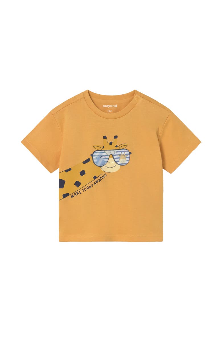 Mayoral Giraffe T-Shirt, Main, color, Mustard