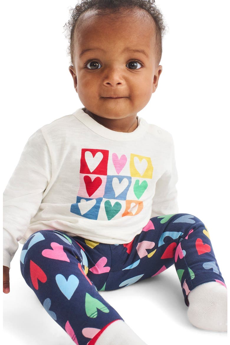 Baby Legging In Rainbow Candy Hearts, Alternate, color, Navy Rainbow Candy Hearts