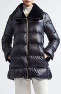 Herno Faux Fur Lined Water Repellent Quilted Down Jacket