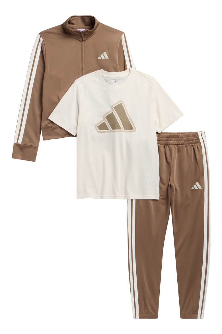 Kids' 3-Piece Tricot Track Set, Main, color, KHAKI SIX