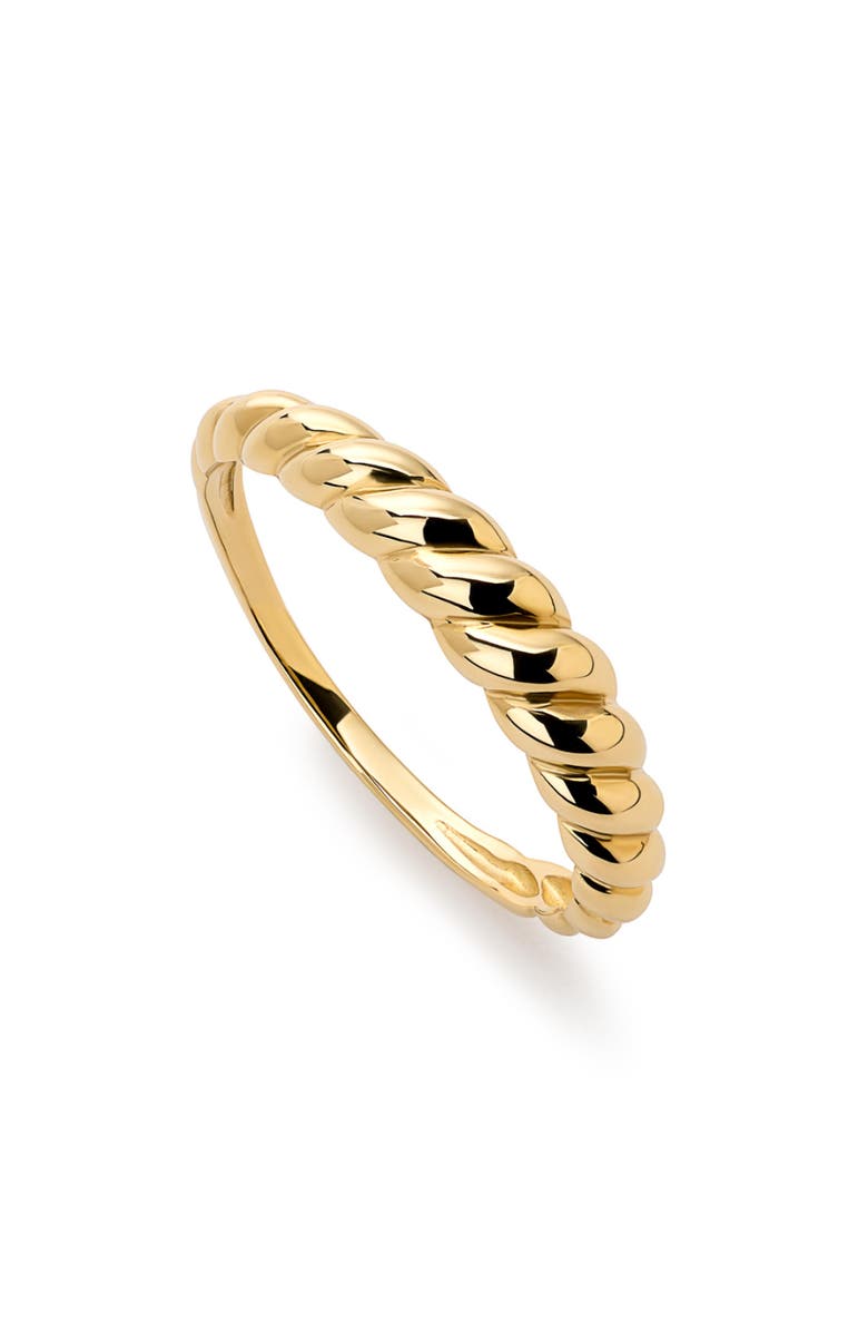 Ana Luisa Solid Yellow Gold - Dome Rope Ring, Main, color, Gold