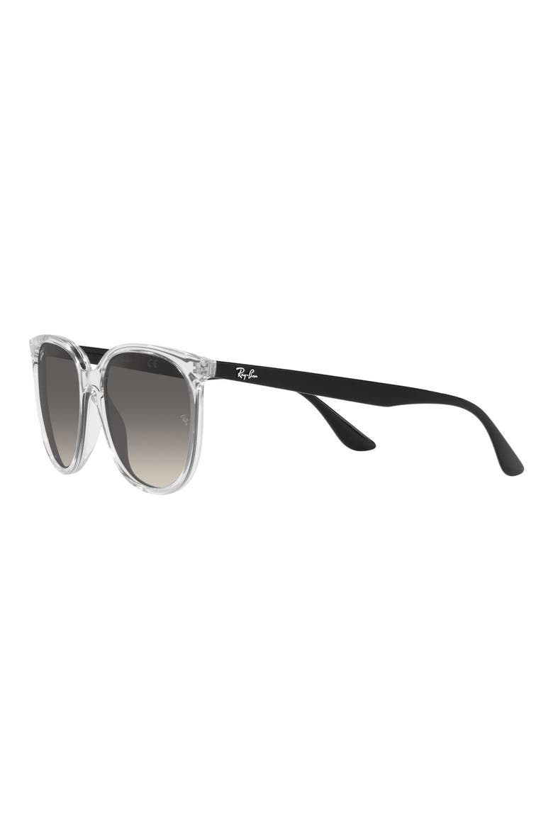54mm Gradient Square Sunglasses, Alternate, color, TRANSPARENT / GREY GRADIENT