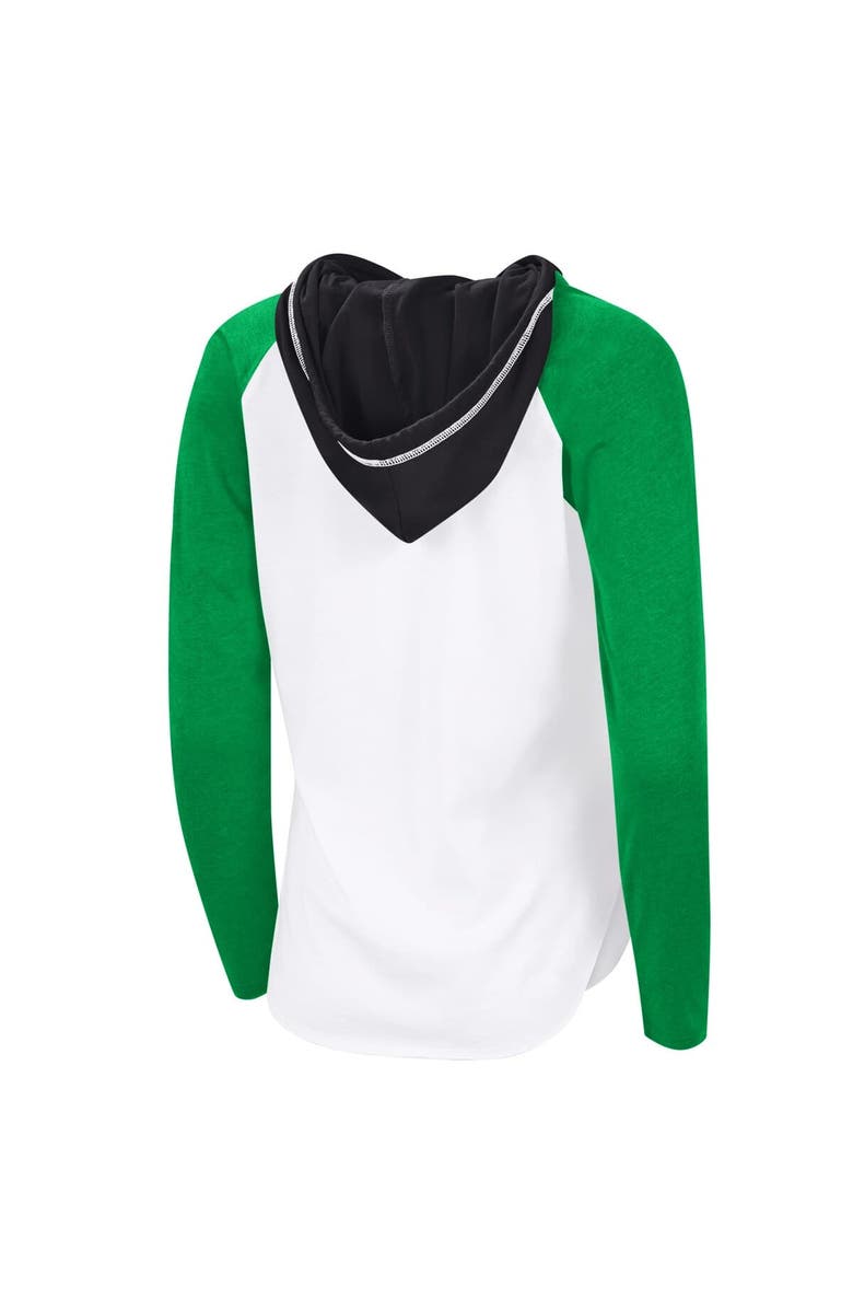 G-III 4HER BY CARL BANKS Women's G-III 4Her by Carl Banks White Dallas Stars VIP Raglan Long Sleeve Hoodie T-Shirt, Alternate, color, White