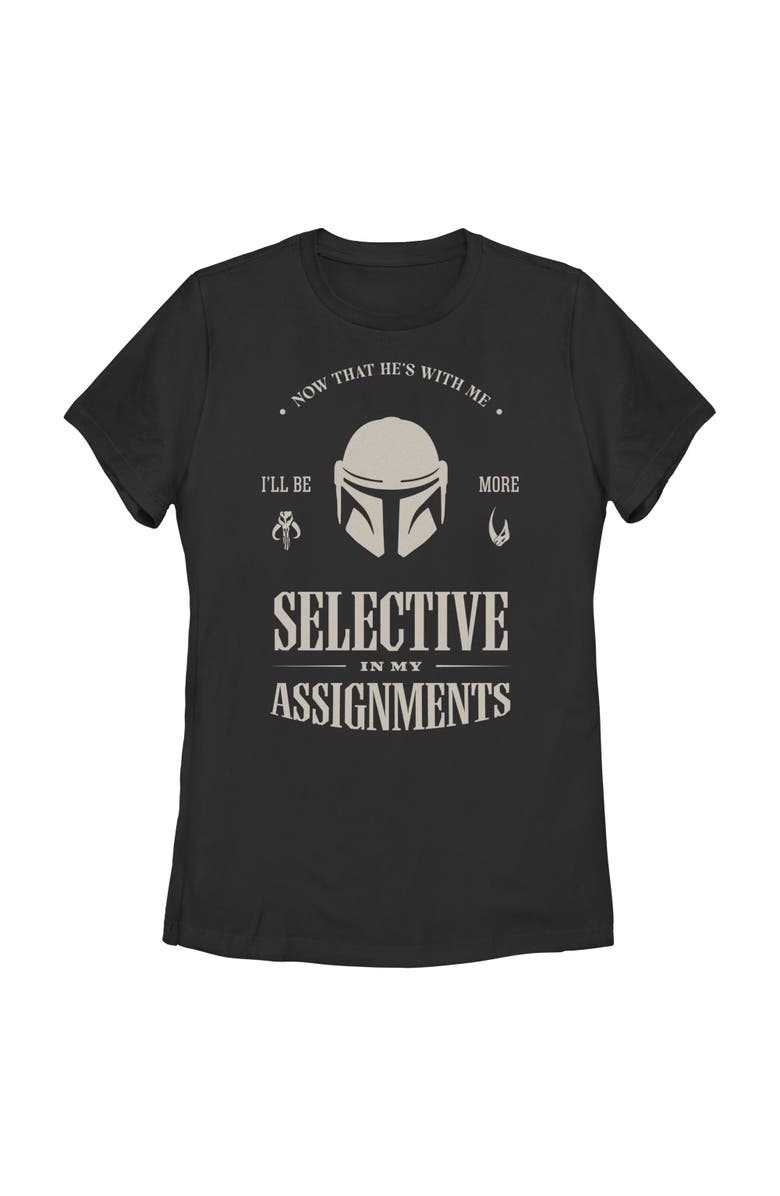 Star Wars: The Mandalorian and Grogu Women's Star Wars The Mandalorian and Grogu Selective In My Assignments  Graphic T-Shirt, Main, color, Black