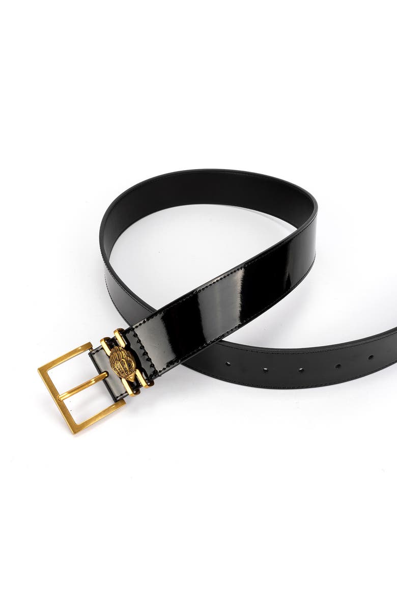 Kurt Geiger London Glossy Leather Belt, Alternate, color,