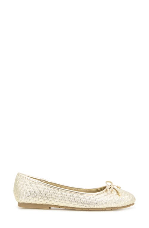 Reaction Kenneth Cole Elstree Ballet Flat In Gold Woven