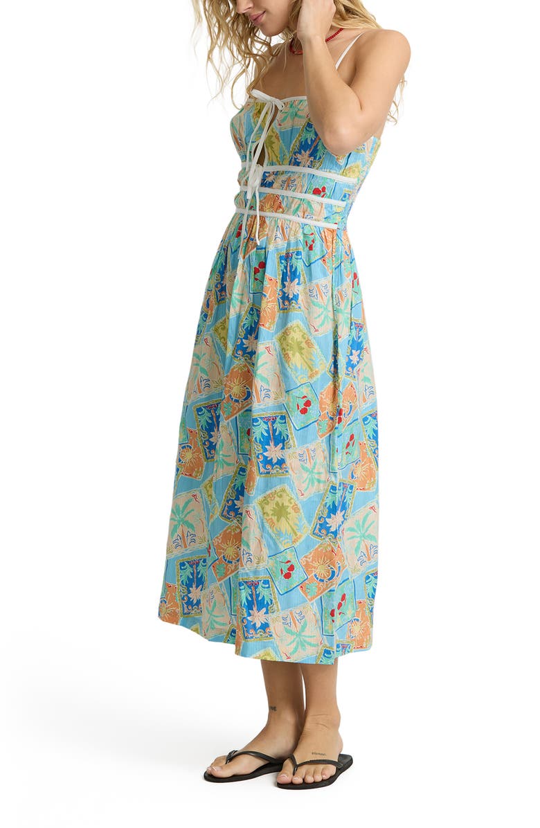 Billabong Palm Grove Midi Dress, Alternate, color, Dream Blue