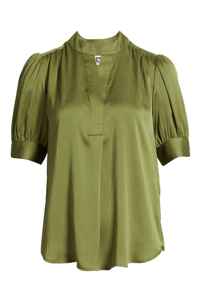 Crinkle Satine Top, Alternate, color, BAY LEAF