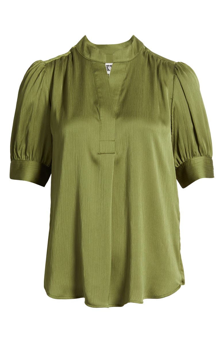 Anne Klein Crinkle Satine Top, Alternate, color, Bay Leaf