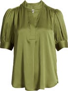 Anne Klein Crinkle Satine Top