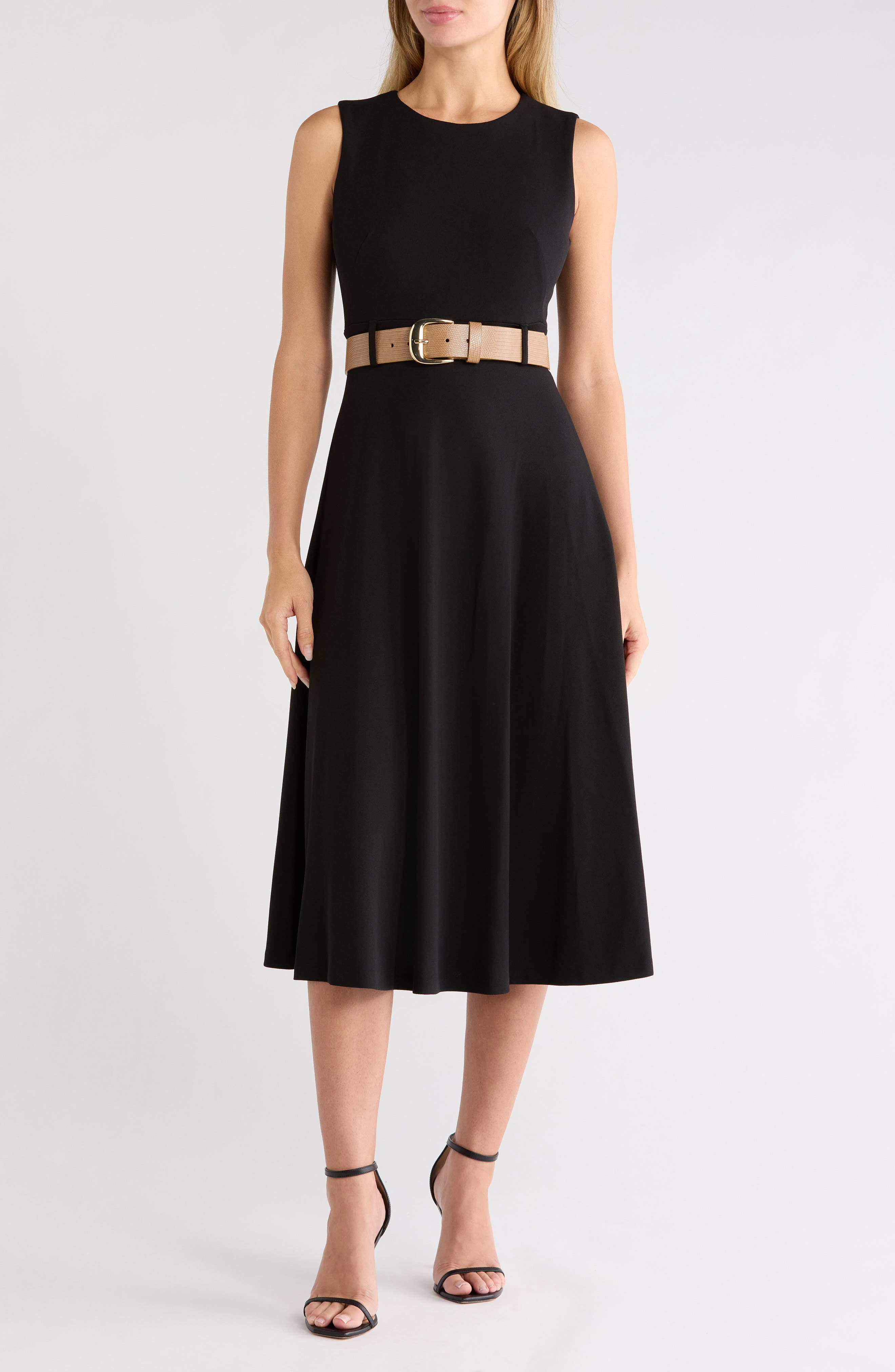 Scuba Knit Sheath Midi Dress
