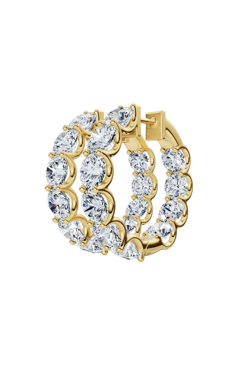 Bliss Diamond 10Ct Diamond Hoops U Prong 1" Tall or Gold, Main, color, 