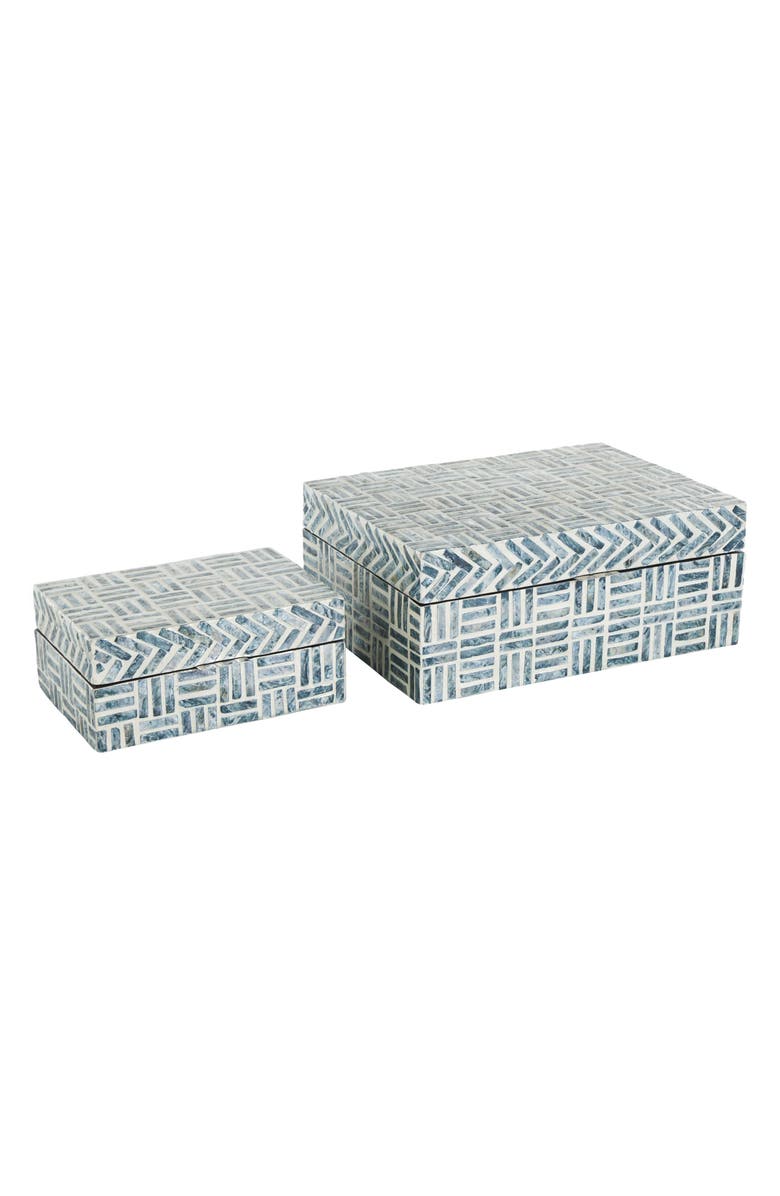 UMA Contemporary Set of 2 Decorative Mother of Pearl Boxes, Alternate, color, 