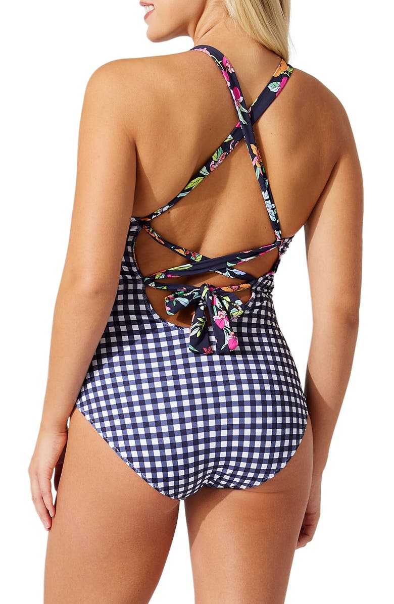 Tommy Bahama Summer Floral Reversible One-Piece Swimsuit, Alternate, color, 