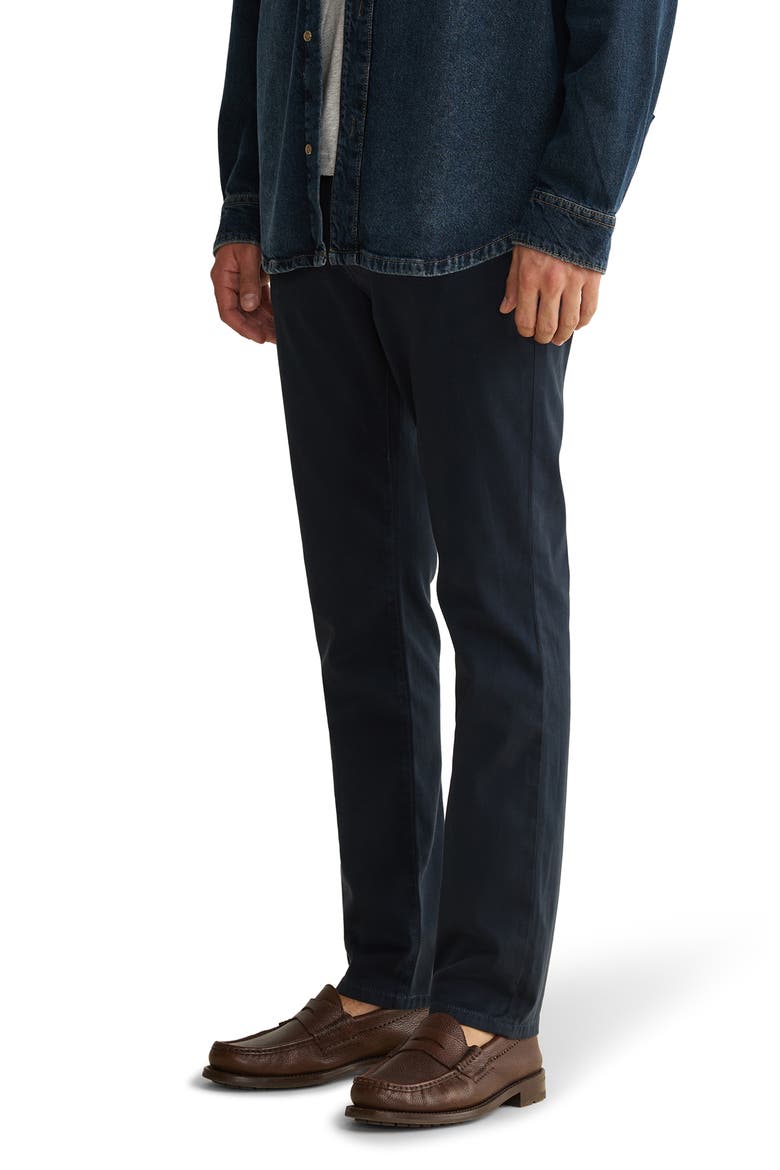 AMS Slim Cotton Stretch Twill 5-Pocket Pants, Alternate, color, CARBON BLUE
