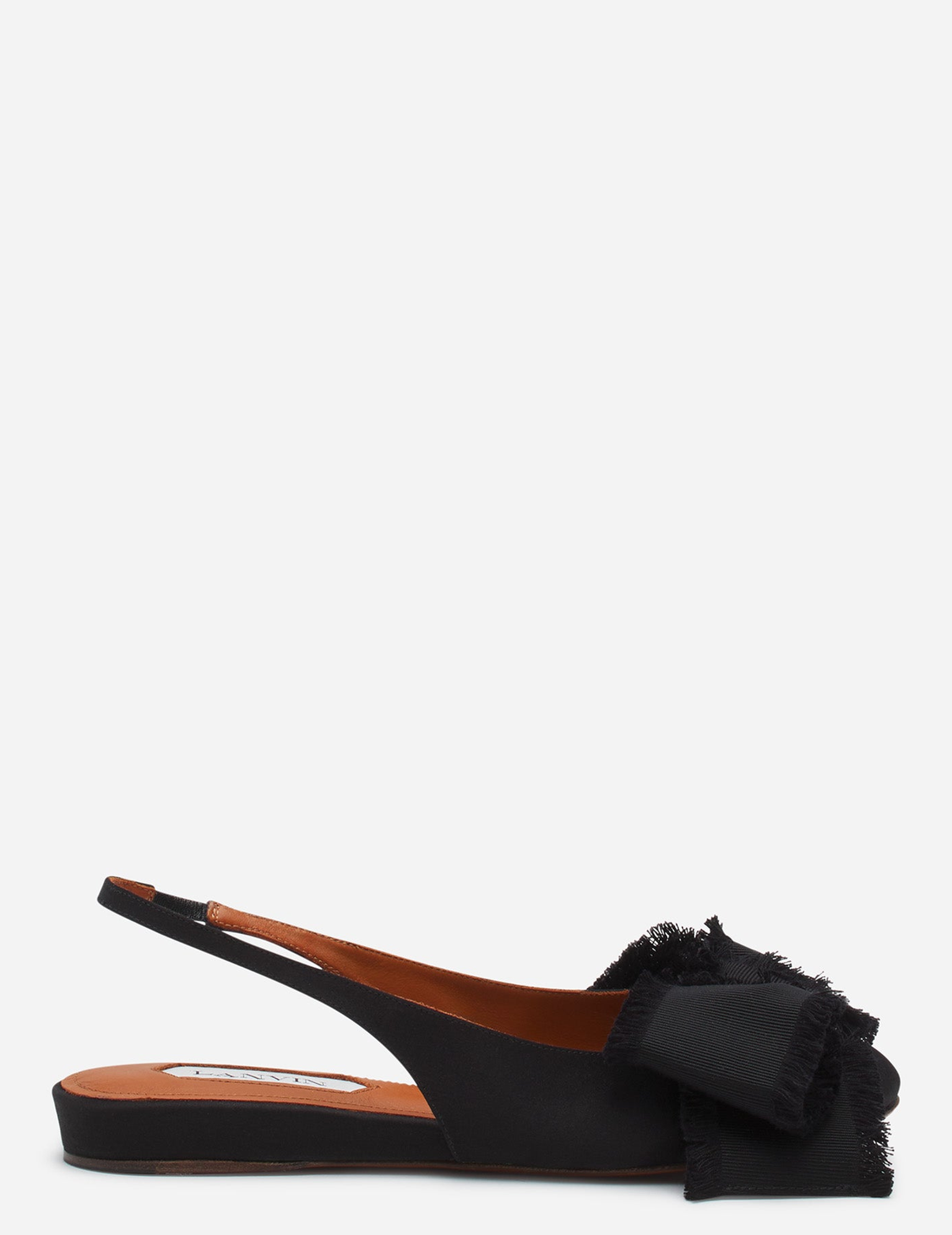 Lanvin Slingback Ballerina Flat In Satin, Main, color, 