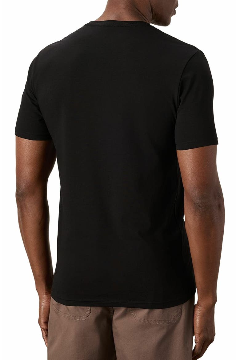 Luxe Stretch Jersey Slim V-Neck Tee, Alternate, color, Black