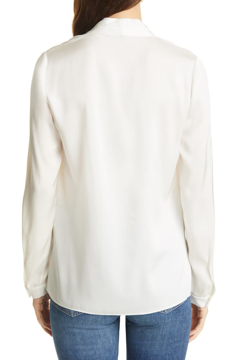 Nellie Stretch Silk Georgette Top, Alternate, color, IVORY