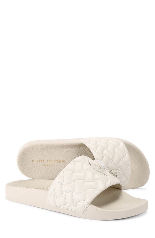 Kurt Geiger London Meena Eagle Slide Sandal In Natural