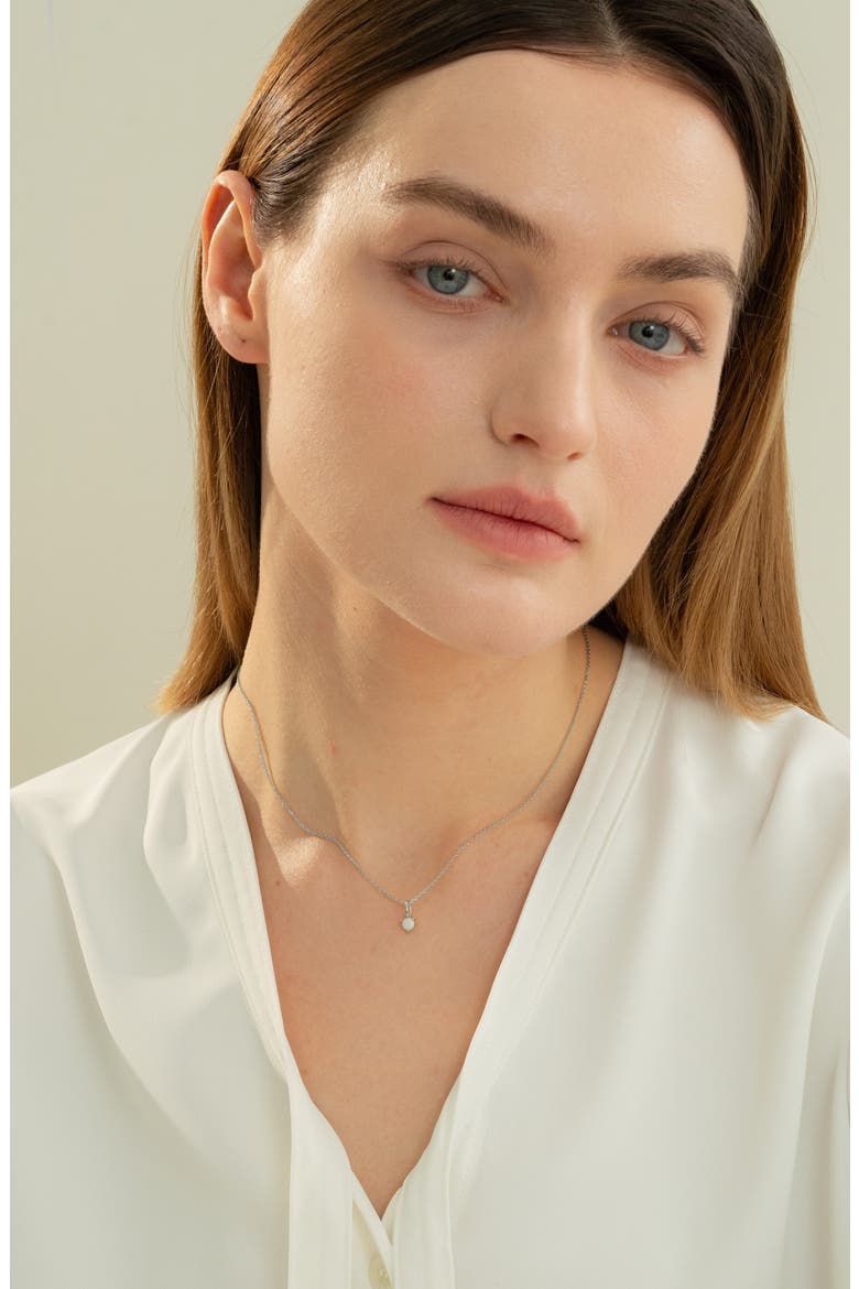 Sterling Silver 18k Gold Plated Izel Necklace Dainty Unique Trendy, Alternate, color, Silver
