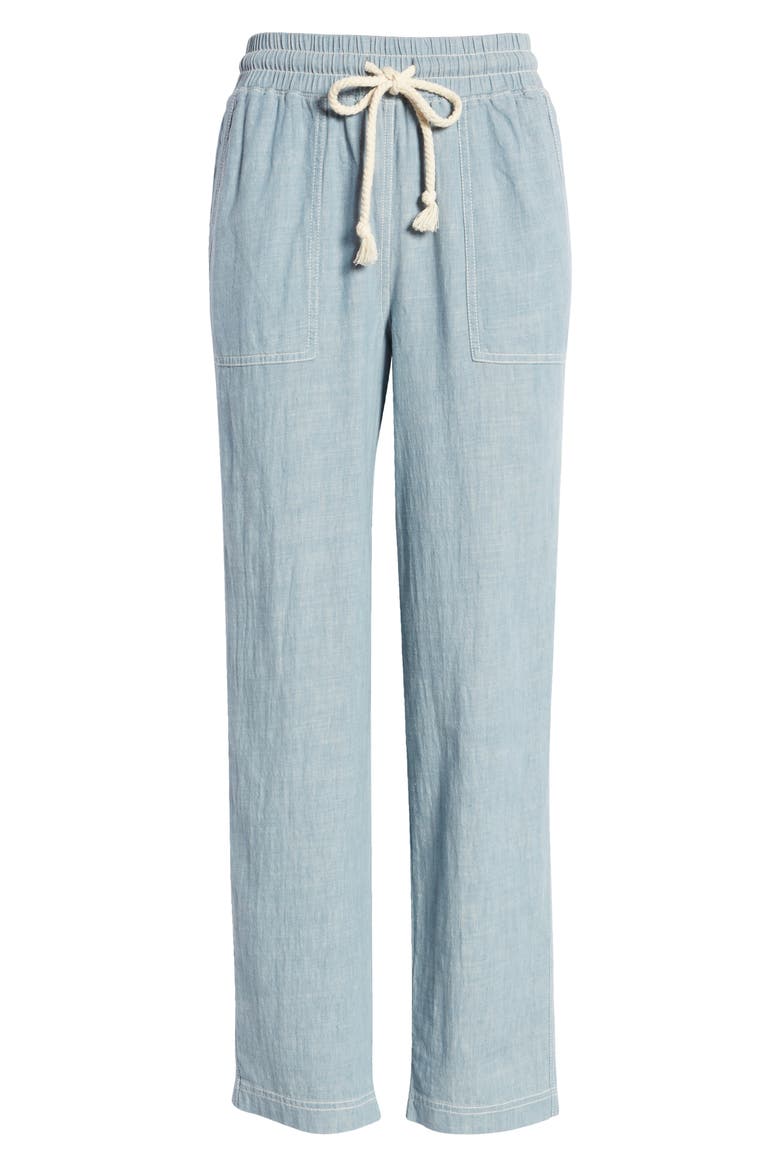 Arlie Tie Waist Pants, Alternate, color, FADED BLUE