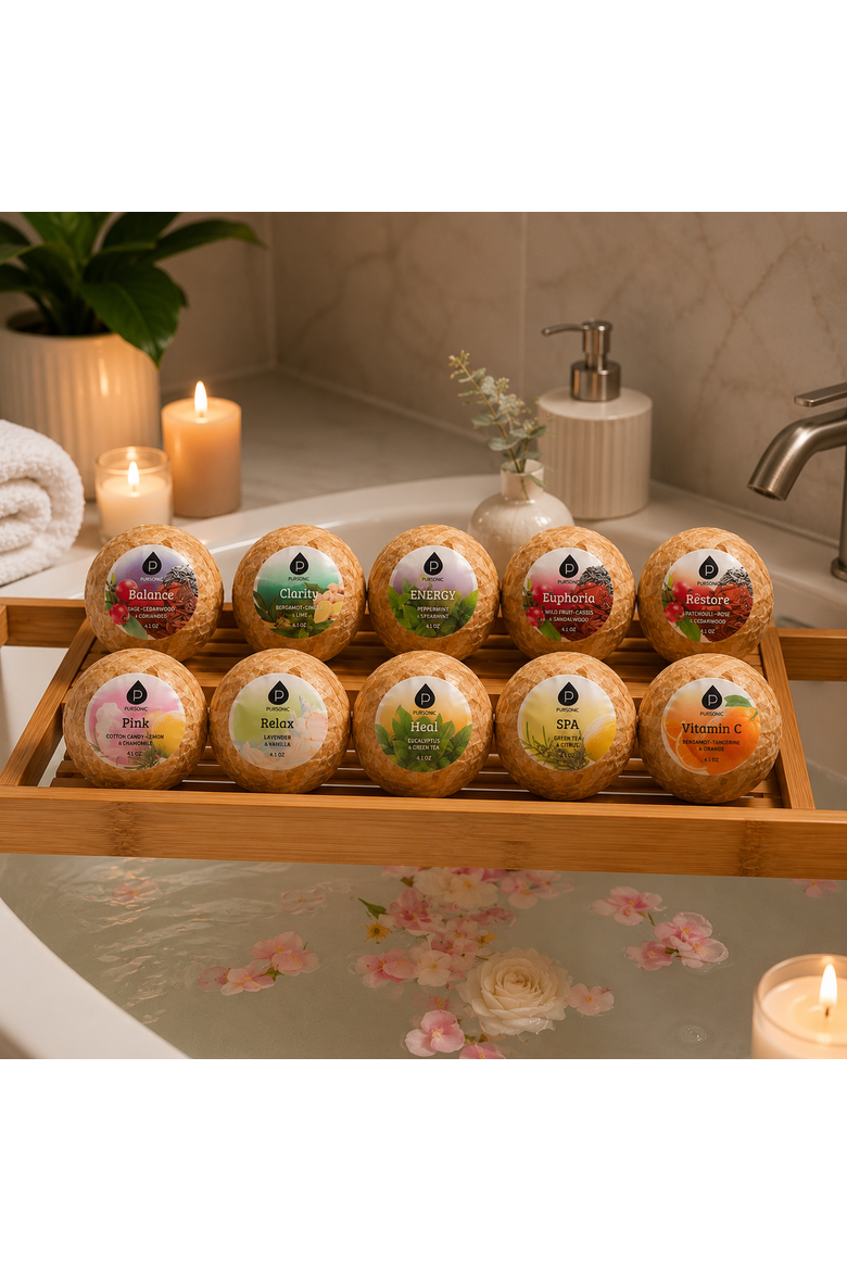 10 Pcs of Handmade, Natural and Organic Bath Bombs, Alternate, color, Multicolor