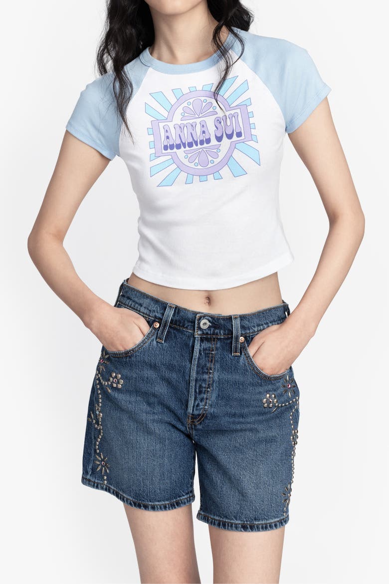 Spring 26 Invitation Baby Tee, Alternate, color, Baby Blue