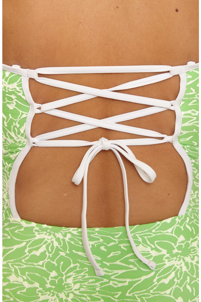 Waterlily One-Piece Swimsuit, Alternate, color, GREEN APPLE