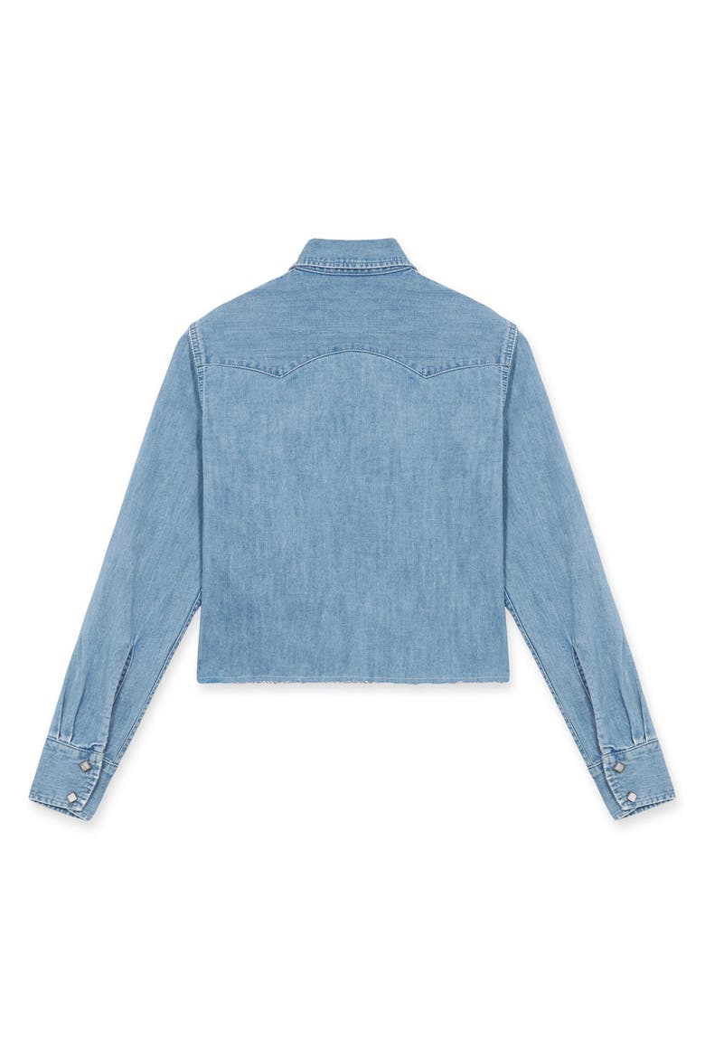 Caracas Bleach Wash Denim Shirt, Alternate, color, PALE BLUE