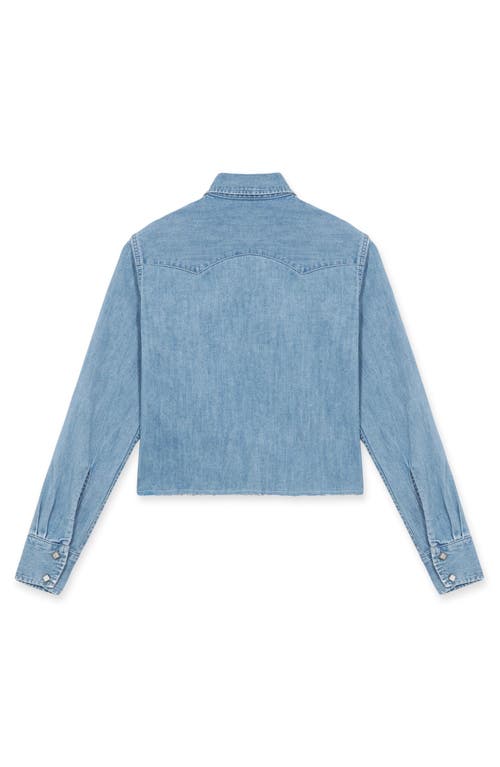Fortela Caracas Bleach Wash Denim Shirt In Blue