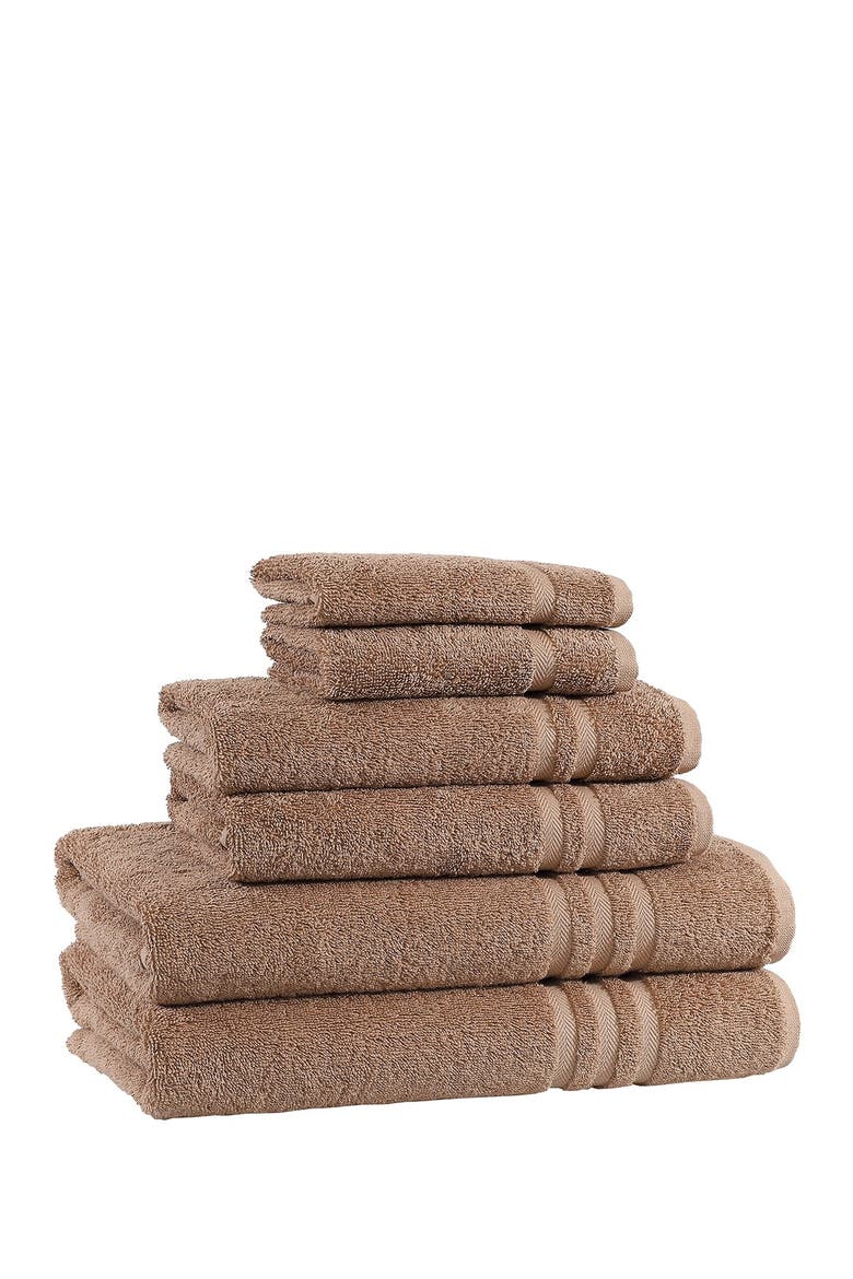 Denzi 6-Piece Towel Set - Latte, Alternate, color, LATTE