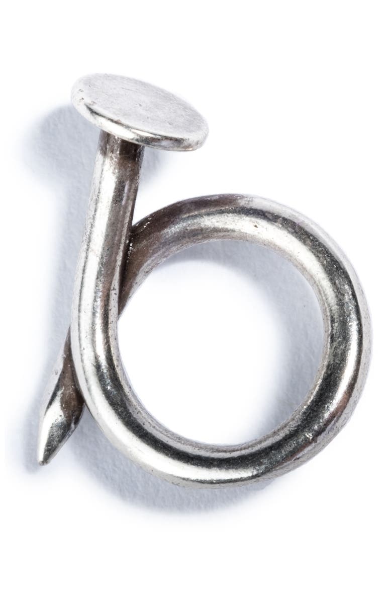 Twisted Nail Pin, Main, color, SILVER