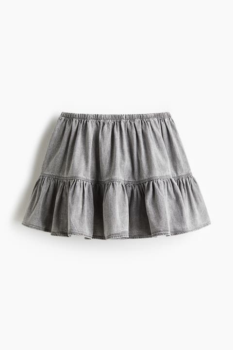 Flounced Mini Skirt