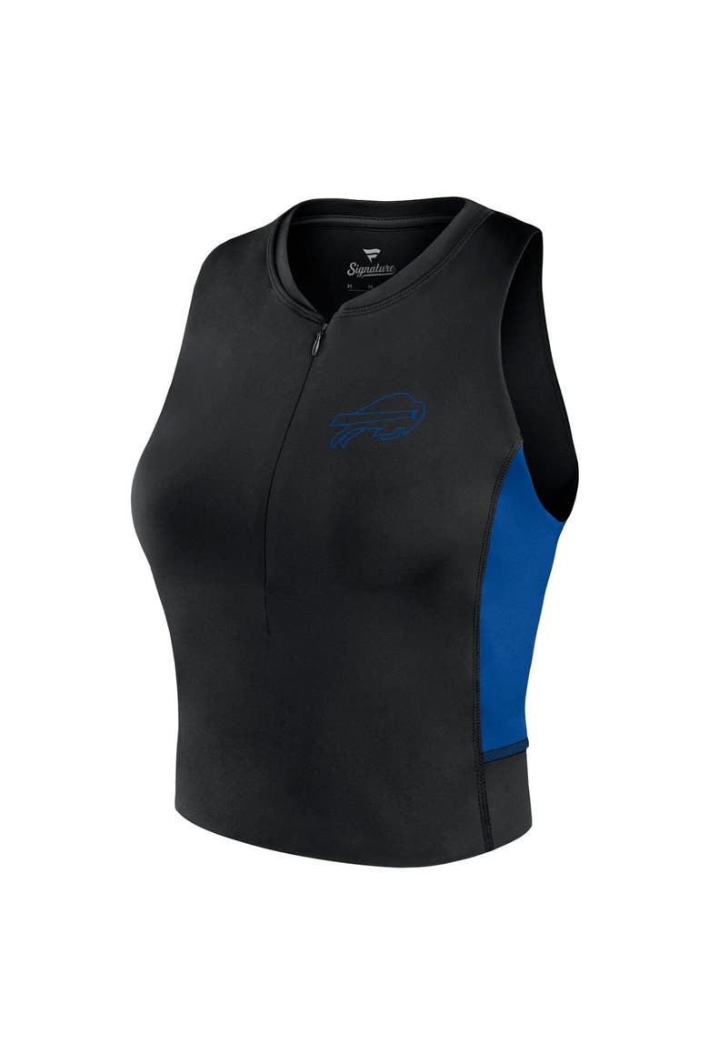Women's Fanatics Signature Black Buffalo Bills Studio Fitted Gym Tank Top, Alternate, color, Black