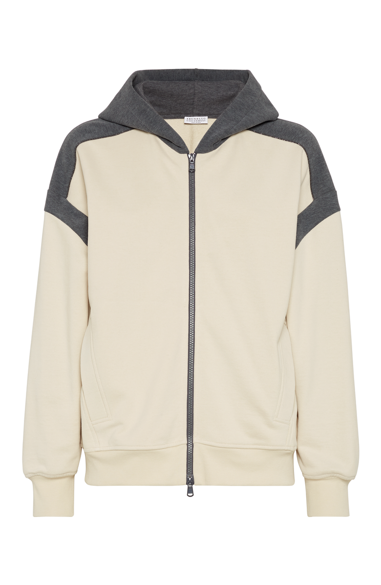 Brunello Cucinelli Smooth cotton French terry sweatshirt, Main, color, 