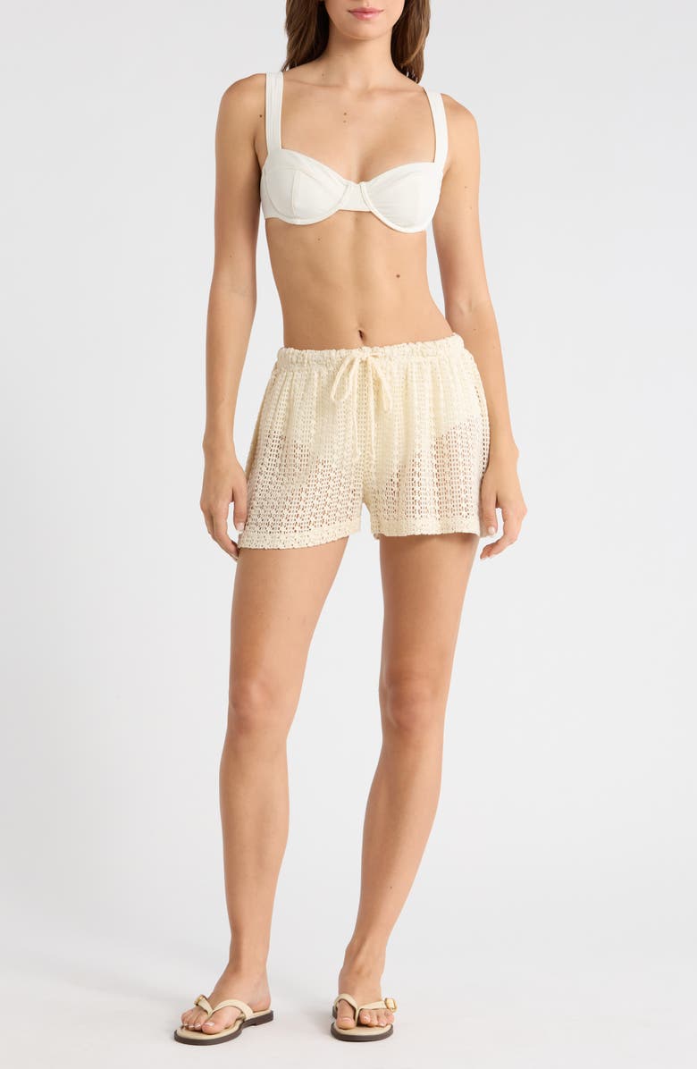 Billabong Steller Time Knit Shorts, Main, color, White Cap