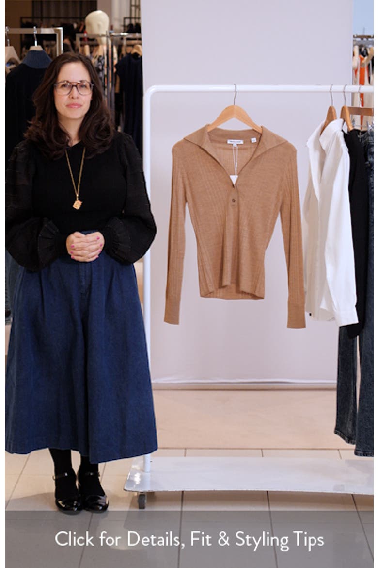 Rouni Johnny Collar Wool Sweater video