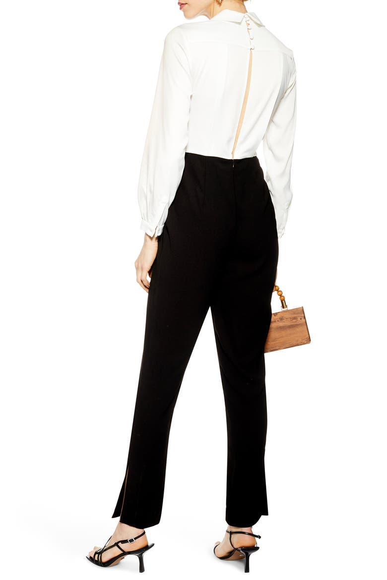 Tux Jumpsuit, Alternate, color, BLACK MULTI