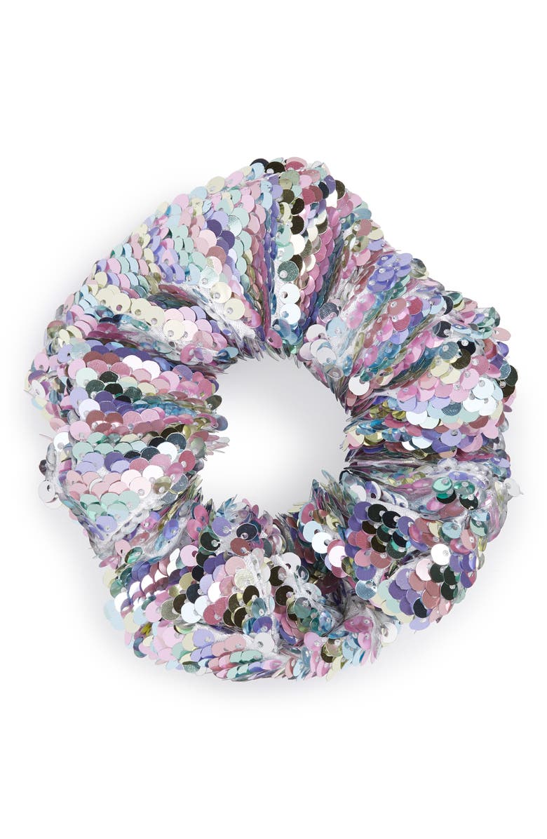 Tasha Sequin Scrunchie, Main, color, 