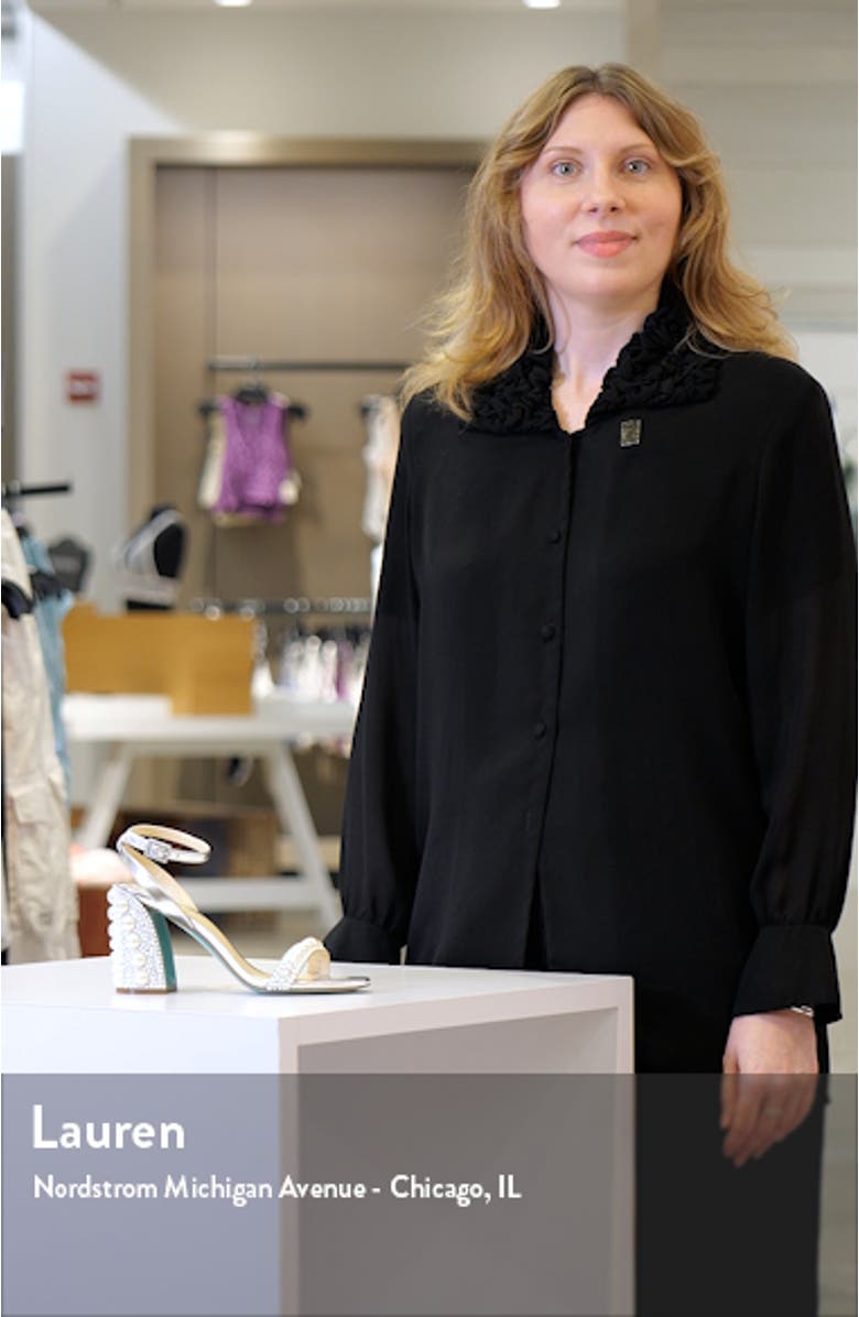 Lexi Imitation Pearl Ankle Strap Sandal, sales video thumbnail