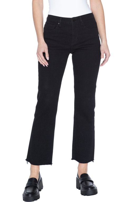 BLUE REVIVAL Quinn Mid Rise Straight Jean in Black 