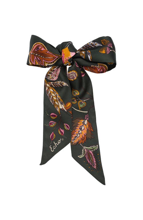 Echo Falling Leaves Ribbon Scarf In Blue