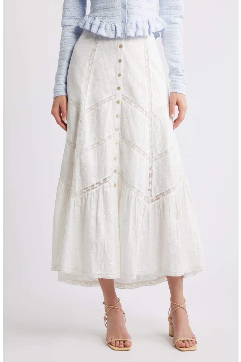 Ritson Cotton Skirt, Main, color, WHITE