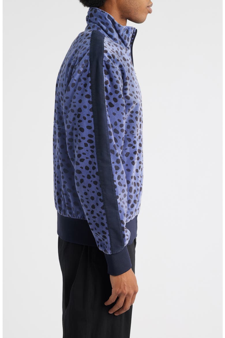 Ozone Velour Track Jacket, Alternate, color, BLUE