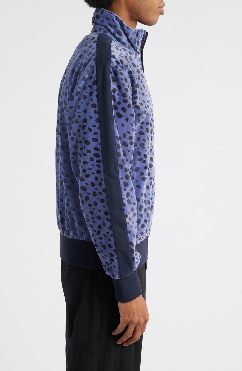 PLEASURES Ozone Velour Track Jacket, Alternate, color, Blue