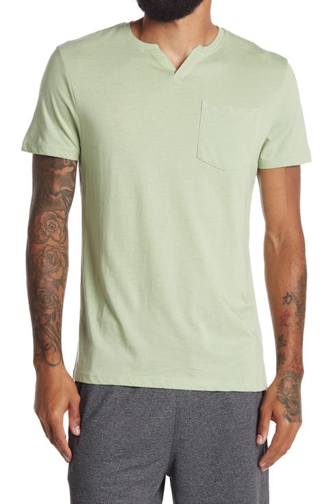Notch Neck Pocket T-Shirt